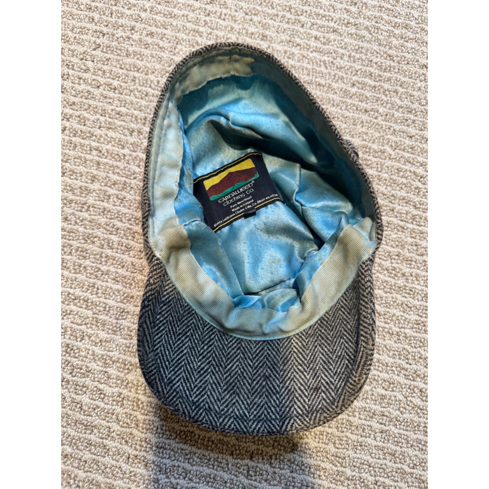 Carnaween Clothing Co Mens Pure New Wool Herringbone Newsboy Cap Made in Ireland - Picture 6 of 9